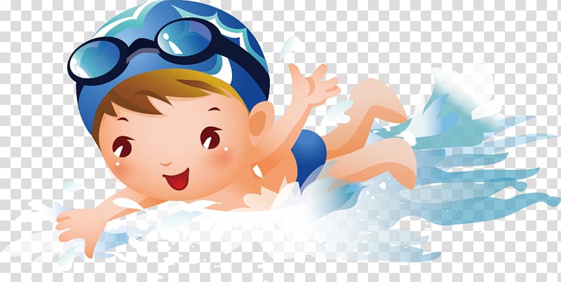 boy swimming illustration, Swimming pool Boy , Cute cartoon villain swimming transparent background PNG clipart