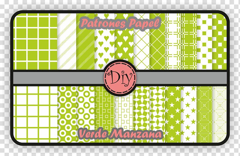 Digital paper Scrapbooking Material Pattern, MANZANA VERDE transparent background PNG clipart