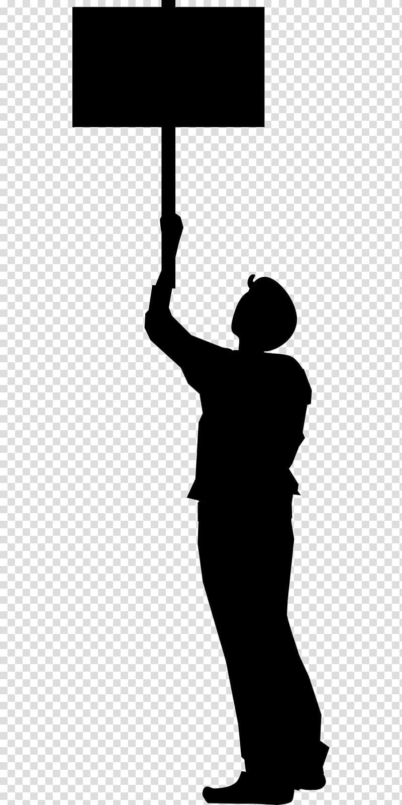Demonstration Silhouette, signing transparent background PNG clipart