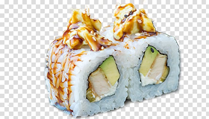 California roll Sashimi Sushi Park Gimbap, prawn roll transparent background PNG clipart