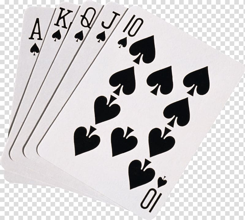 straight flush playing cards, Black Playing Cards transparent background PNG clipart