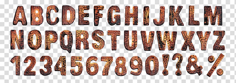 Block letters Brand Font, WOOD FIRE transparent background PNG clipart