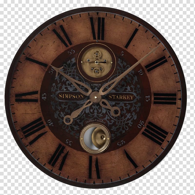 Pendulum clock Wall Movement, Retro Clock transparent background PNG clipart