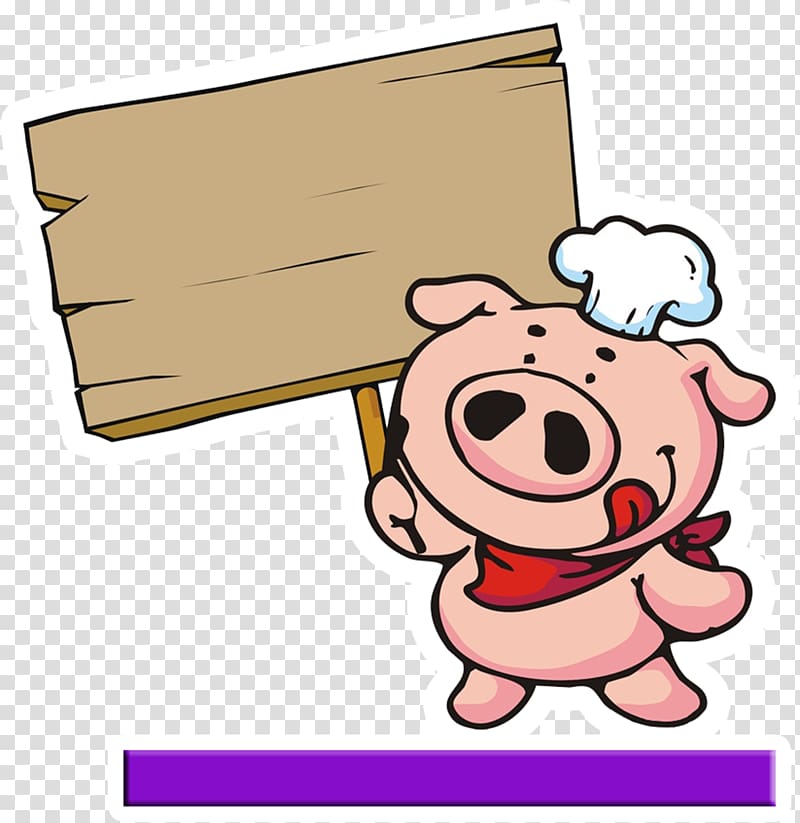Domestic pig Cartoon, Cartoon piglets transparent background PNG clipart