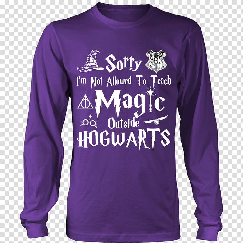 T-shirt Sleeve Hoodie Sweater, purple magic transparent background PNG clipart