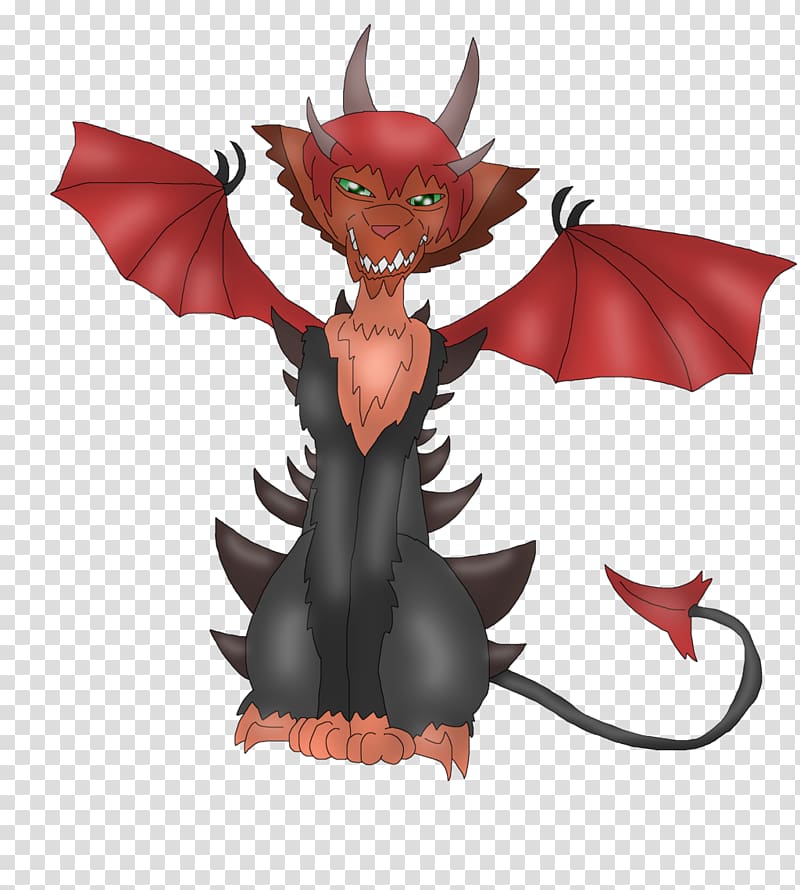 Legendary creature Dragon Demon Cartoon Character, ember transparent background PNG clipart