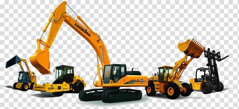 Heavy Machinery Excavator Crane Agricultural machinery, excavator transparent background PNG clipart