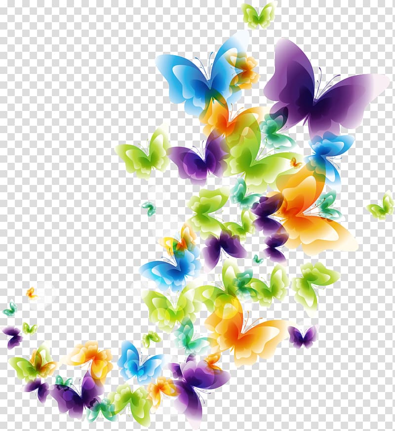 Butterfly Encapsulated PostScript , colours transparent background PNG clipart