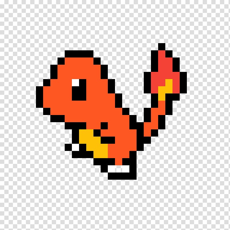 Charmander Pixel art Pikachu Pokémon, pikachu transparent background PNG clipart