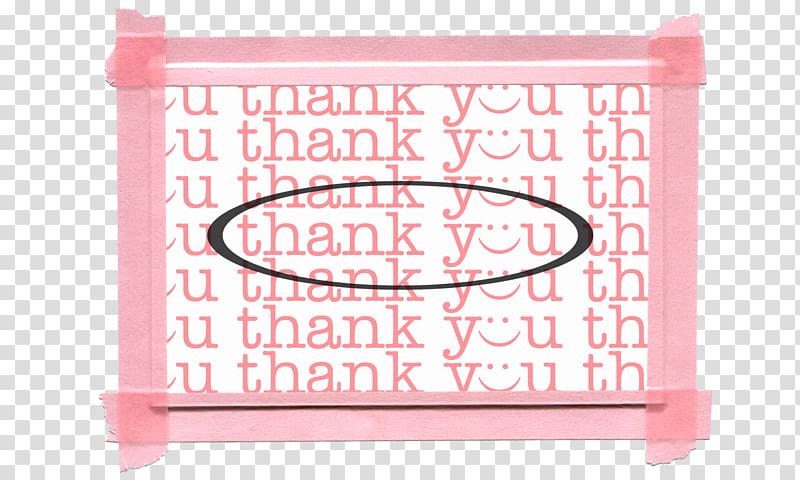 Pink M Wedding Font, THANK YOU Frame transparent background PNG clipart