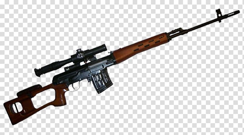 Dragunov sniper rifle Izhmash 7.62xd754mmR, Sniper rifle transparent background PNG clipart