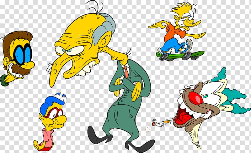 Ned Flanders Bart Simpson Gary Chalmers Homer Simpson Milhouse Van Houten, Krusty The Clown transparent background PNG clipart