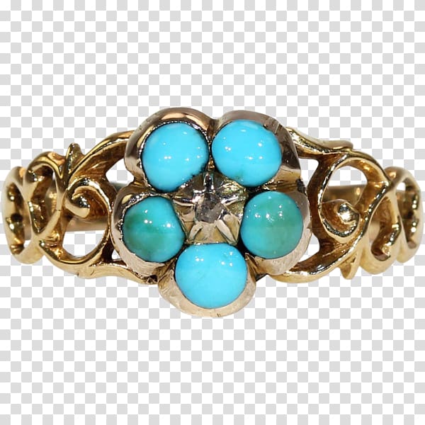 Turquoise Ring Brooch Jewellery Estate jewelry, ring transparent background PNG clipart