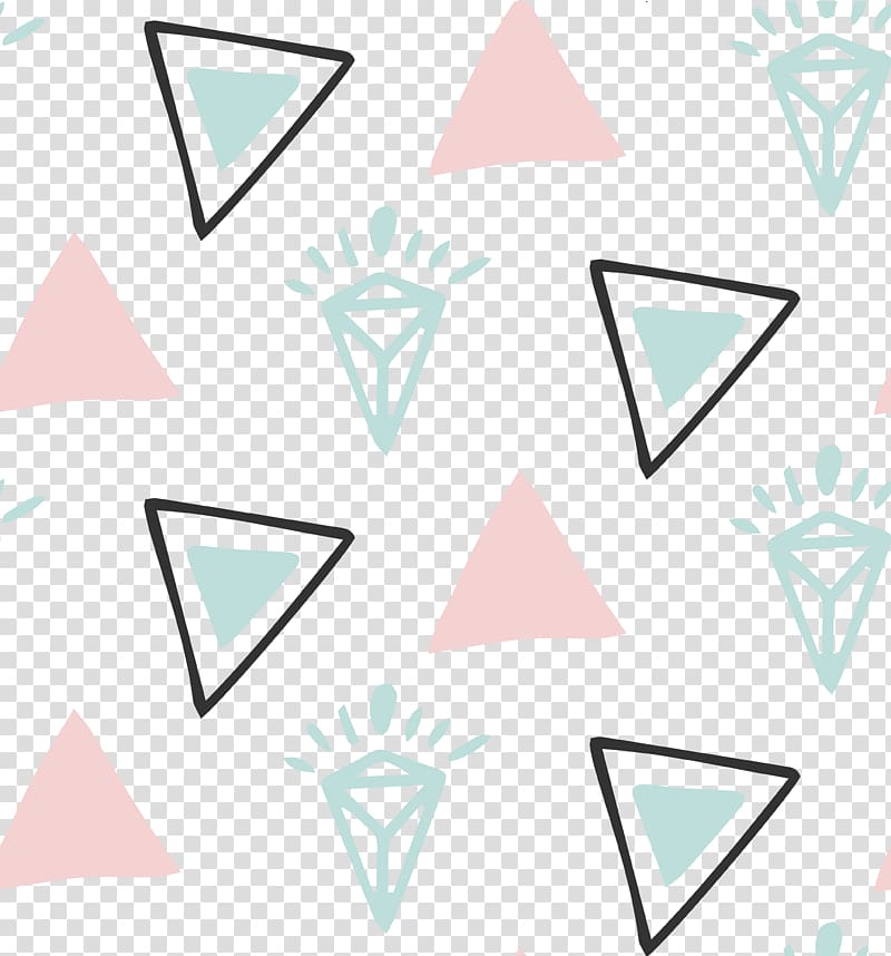 diamond illustration, Triangle , Free buckle,lovely,background transparent background PNG clipart