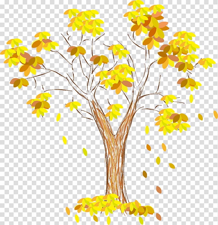 Floral design Visual arts Text Leaf Illustration, Tree transparent background PNG clipart