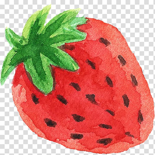 strawberry , Watercolor Watercolor painting Strawberry Fruit, hand painted transparent background PNG clipart