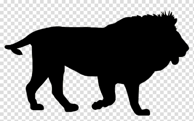 White lion Silhouette , strong transparent background PNG clipart