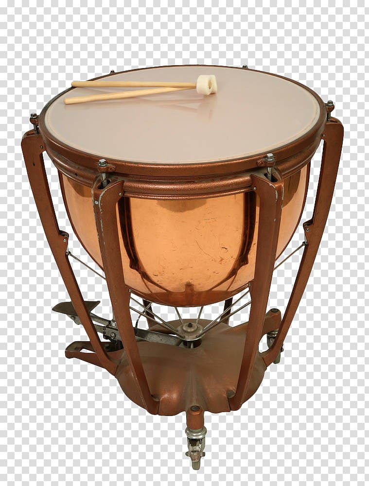 brown and white drum , Timpani Drums Musical instrument, Brown national drums transparent background PNG clipart