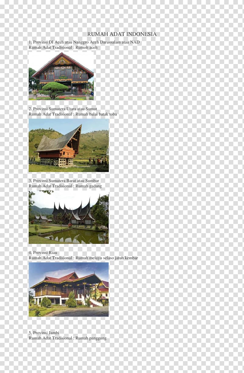 Aceh Malay houses Provinces of Indonesia Rumah adat, house transparent background PNG clipart