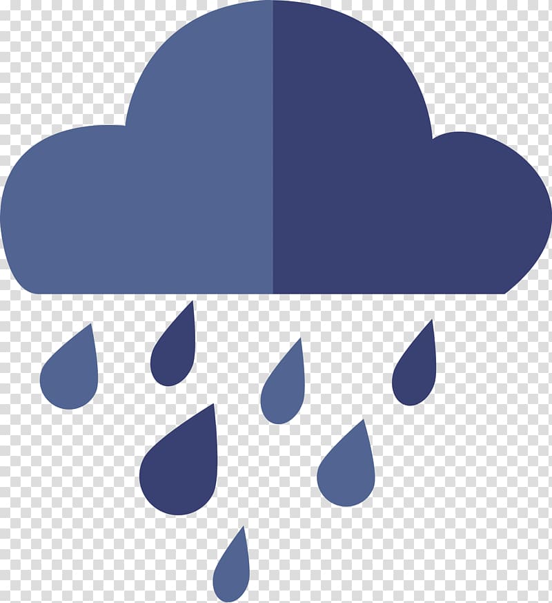 cloud and rain , Cloud Icon, Flat blue rain Icon transparent background PNG clipart