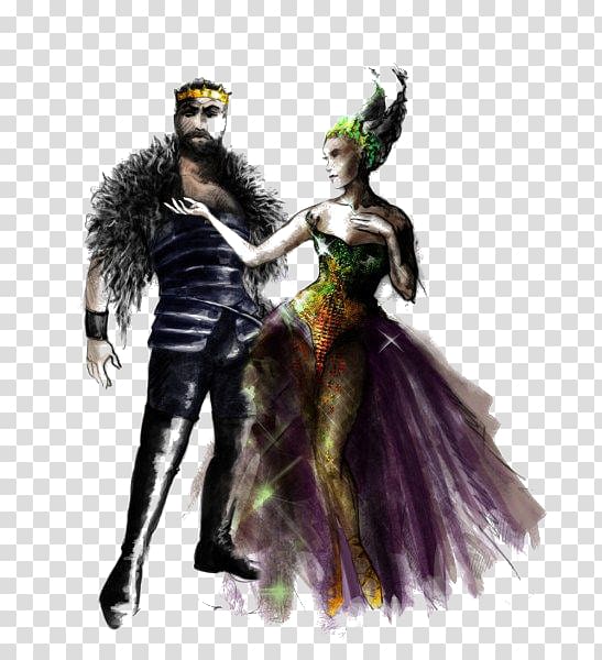 The Quarrel of Oberon and Titania A Midsummer Nights Dream King, Retro queen king transparent background PNG clipart