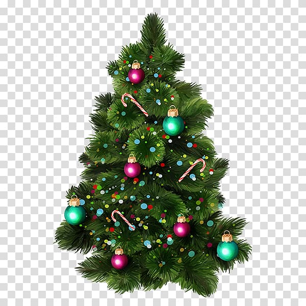 Christmas tree Brush New Year tree, Christmas tree decoration transparent background PNG clipart