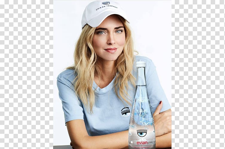 Chiara Ferragni Italy Evian Mineral water, italy transparent background PNG clipart