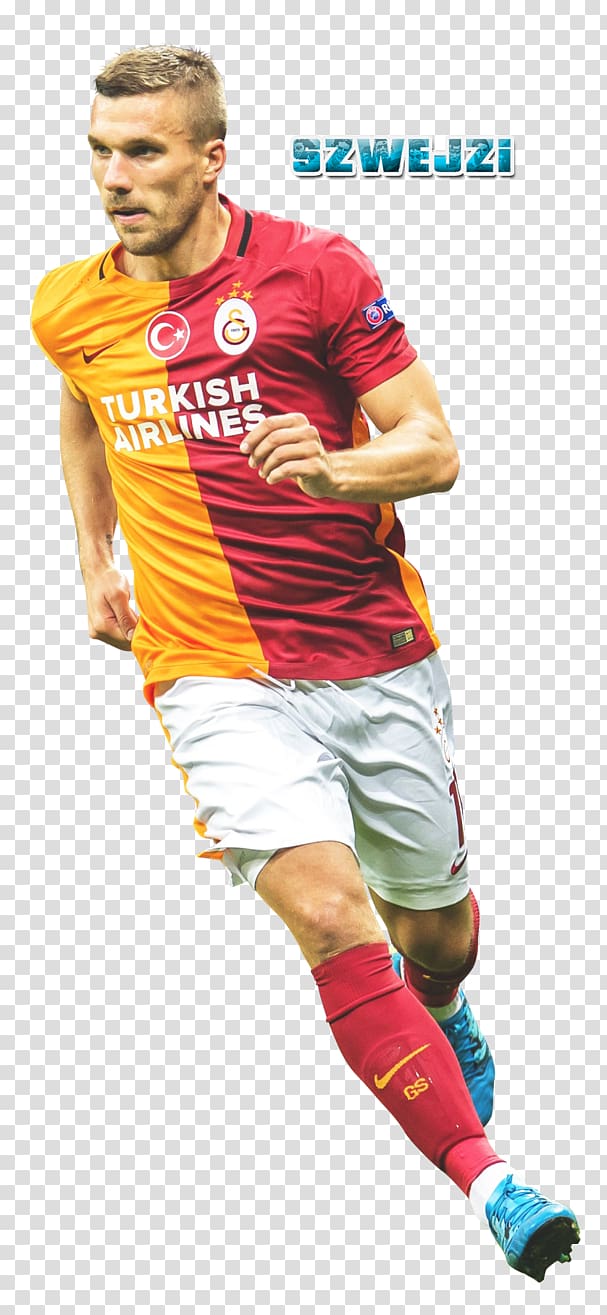 Lukas Podolski Galatasaray S.K. Jersey Football player, football transparent background PNG clipart