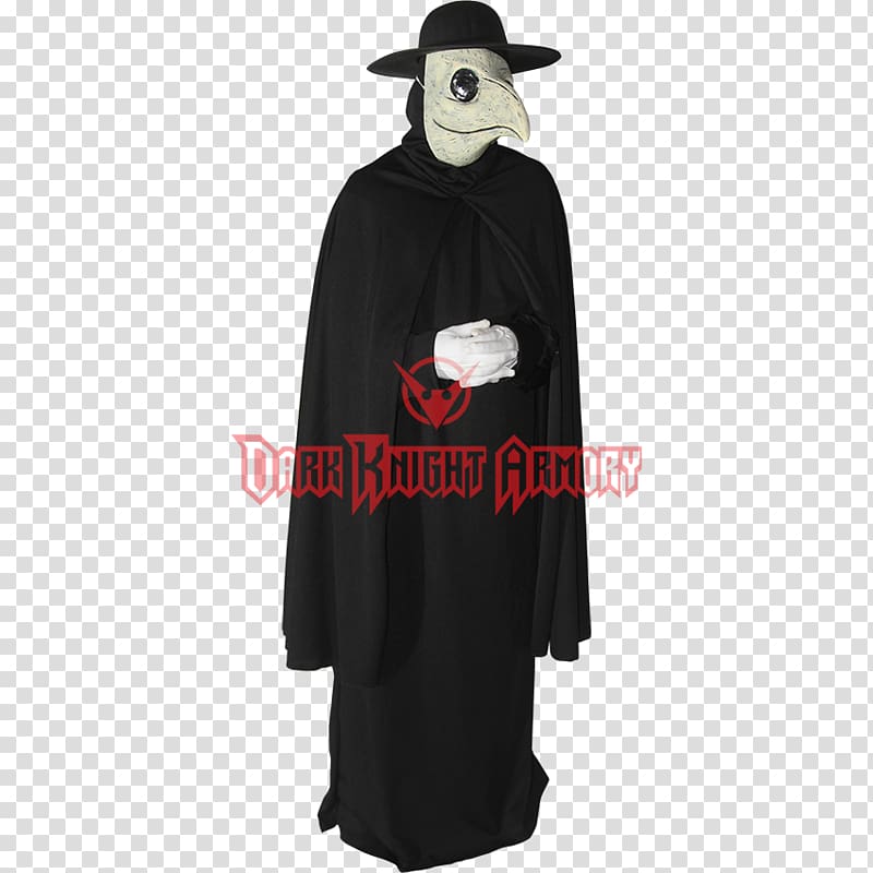 Robe Black Death Plague doctor costume Clothing, dress transparent background PNG clipart