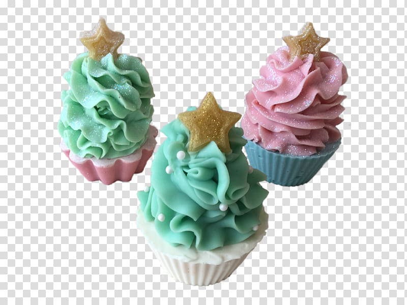 Cupcake Muffin Buttercream Cake decorating Petit four, sparkling snowflakes transparent background PNG clipart