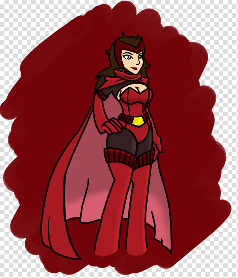 Superhero Legendary creature Supervillain Supernatural , scarlet witch drawn transparent background PNG clipart