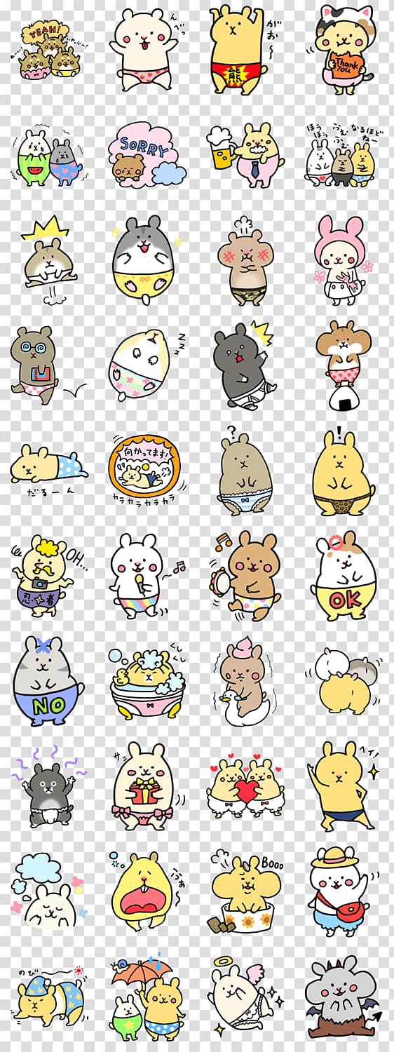 Sticker Drawing Emoticon , Kanahei transparent background PNG clipart