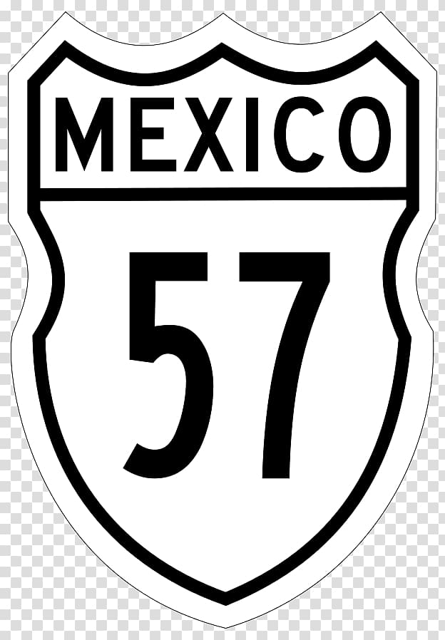 Mexican Federal Highway 57 Road Logo, carretera federal transparent background PNG clipart