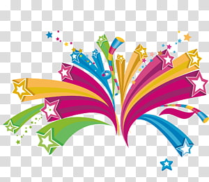 assorted-color stars illustration, Euclidean , Color Star Decorative transparent background PNG clipart thumbnail