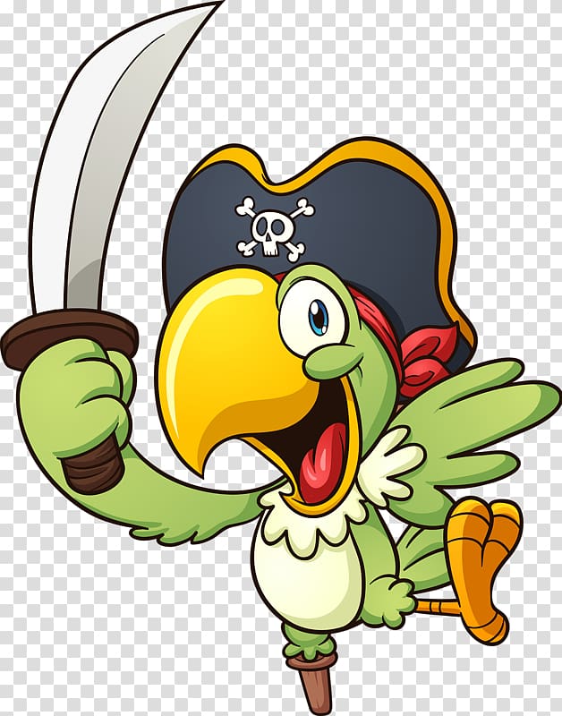 green bird , Parrot Piracy , Knife parrot transparent background PNG clipart