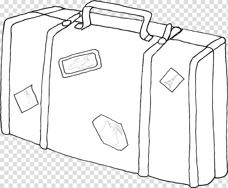 Drawing Paper Clothing, hand drawn suitcase transparent background PNG clipart