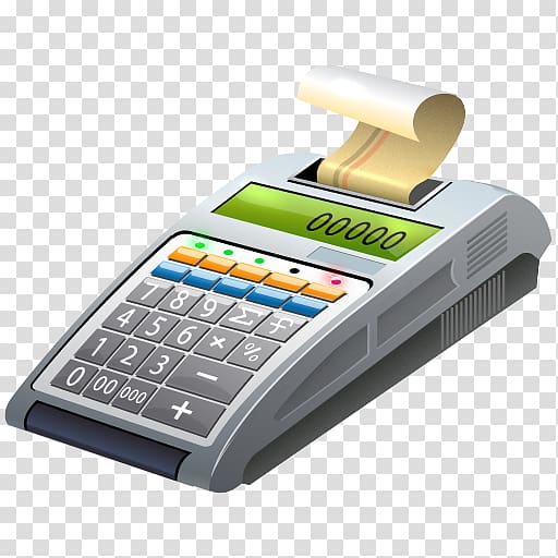 office equipment hardware telephony, Cash register, gray payment terminal displaying 00000 transparent background PNG clipart