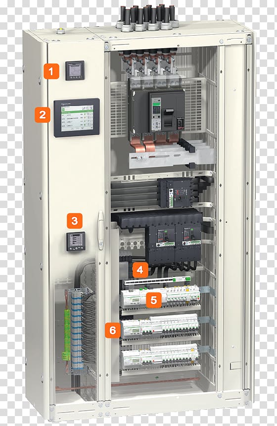 Circuit breaker Schneider Electric Distribution board Electricity System, panel electric transparent background PNG clipart