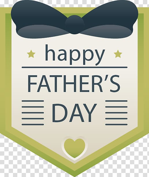 Fathers Day Happiness Grandparent Gift, Hand-painted stationery letter bow green edge transparent background PNG clipart