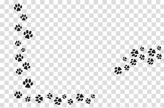 black dog footprints, Series Of Paw Prints transparent background PNG clipart