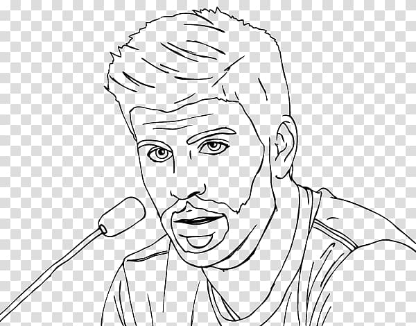 Drawing Coloring book News conference Convention Line art, Gerard pique transparent background PNG clipart