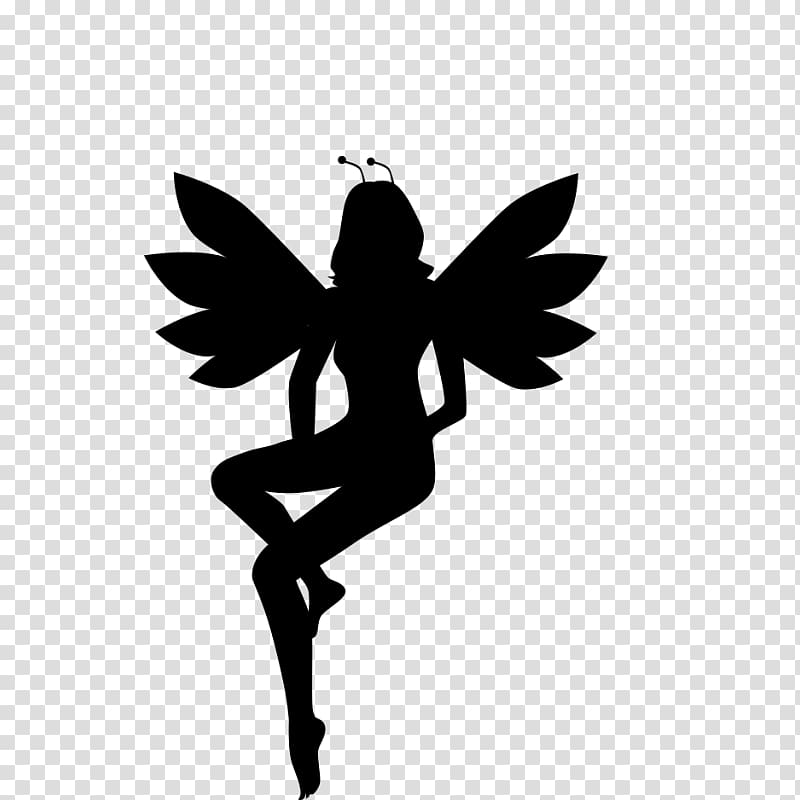 Peeter Paan Silhouette Fairy, Silhouette transparent background PNG clipart