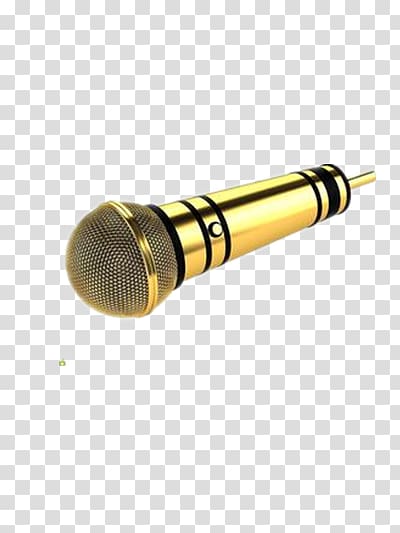 golden microphone transparent background PNG clipart