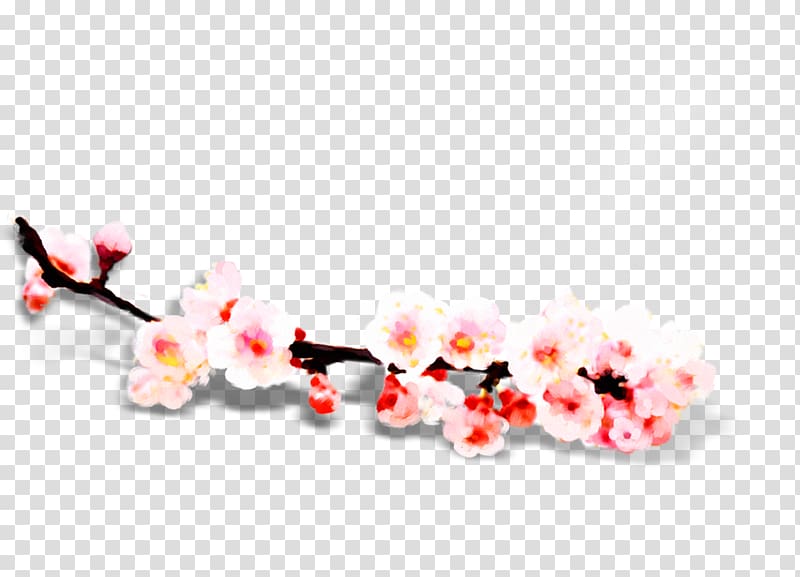 Gratis, Realistic single cherry branch transparent background PNG clipart