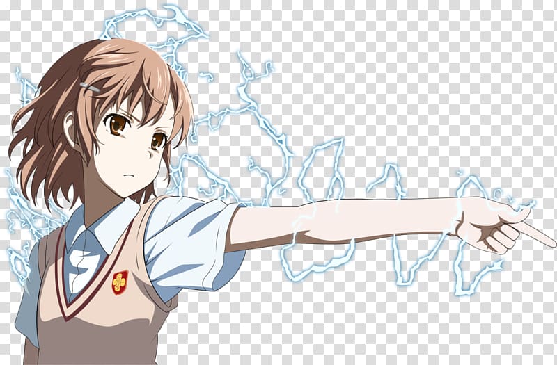 Mikoto Misaka Kamijou Touma Index Kuroko Shirai A Certain Scientific Railgun, Anime transparent background PNG clipart