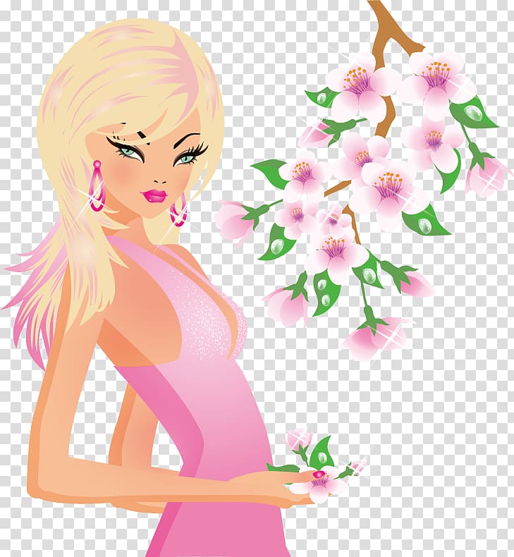 The Fashion Girl New York City Dress Up Beauty, Abstract peach fashion beauty transparent background PNG clipart