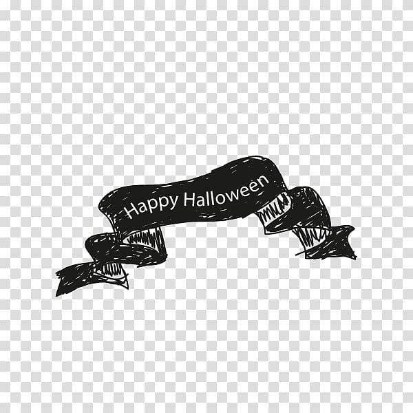 Halloween costume, Halloween decoration black and white ribbon transparent background PNG clipart
