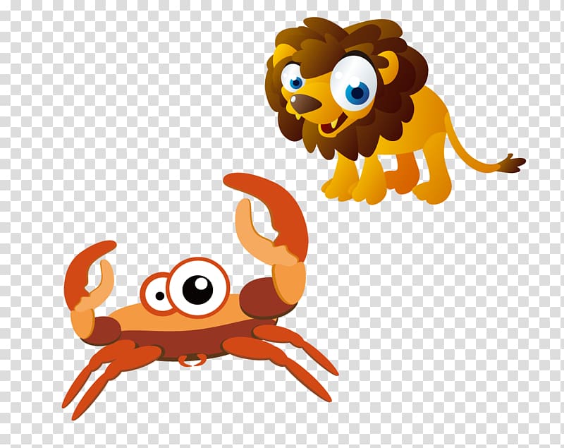 Lion Cartoon Animal, Prairie lion king crab and transparent background PNG clipart