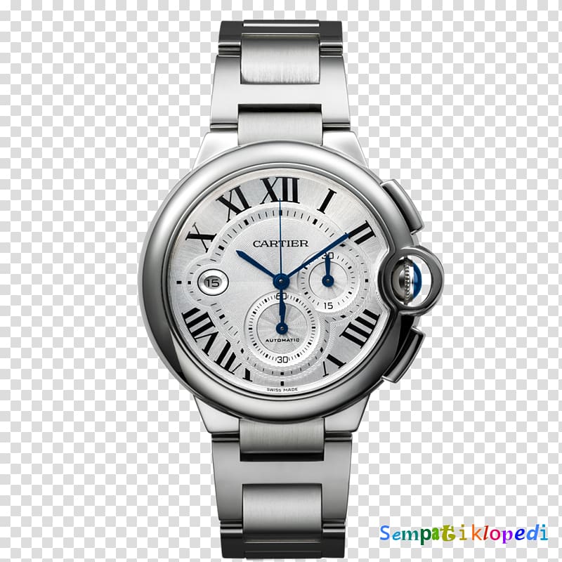 Cartier Ballon Bleu Automatic watch Cartier Tank, watch transparent background PNG clipart