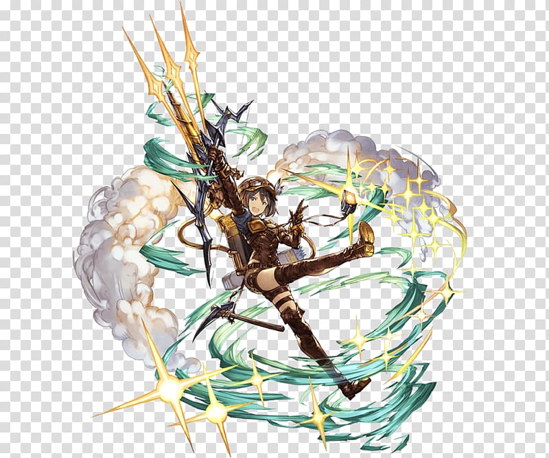 Granblue Fantasy Rage of Bahamut Drawing Anime, fantasy blue crescent transparent background PNG clipart
